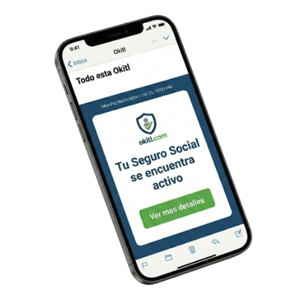 Notificación de Seguro Social en tu móvil